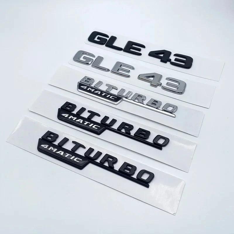 Letters GLE43 GLE53 GLE63 GLE63S V8 Biturbo 4matic+ Emblem for Mercedes Benz AMG Car Side Trunk Rear W166 W167 Logo Sticker PP5