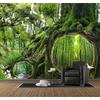 Magical Enchanted Forest Wall Mural Tree Cave Nature Scenery Wallpaper Home Decor