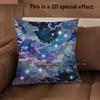 2D Starry Night Sky Clouds Pillow Covers Pattern Cushion Cover Suitable For Sofa Bedroom Car Pillow Cover