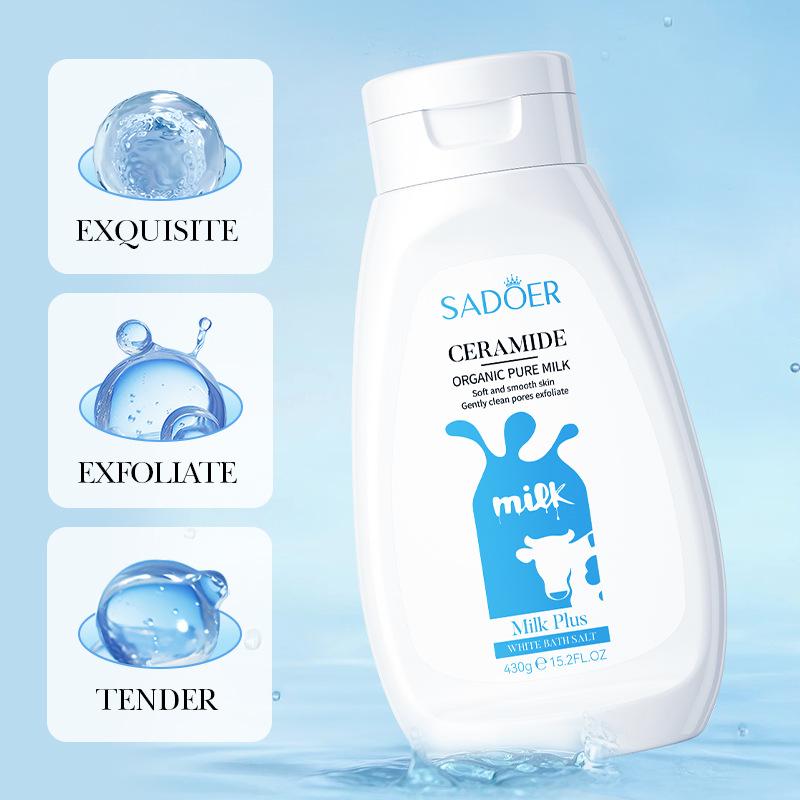 Bath Salt 430gSADOER Aloe Vera Milk Cleansing and Rejuvenating Body Scrub