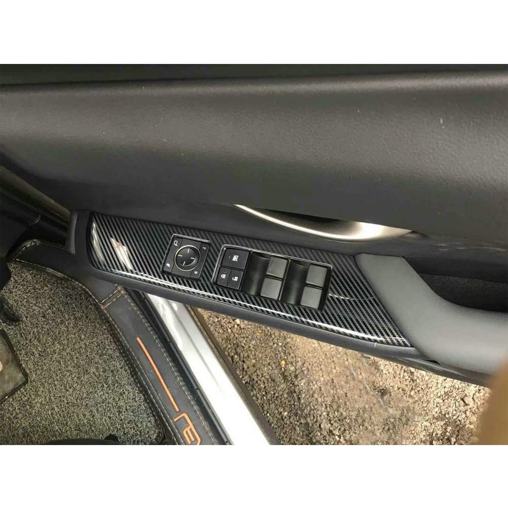 RUIQ Lexus New UX200 UX250h 10 Series Exclusive Interior Door Window Button Switch Panel Cover Garnish Lexus UX 200 250h Exclusive Design Fiber Black