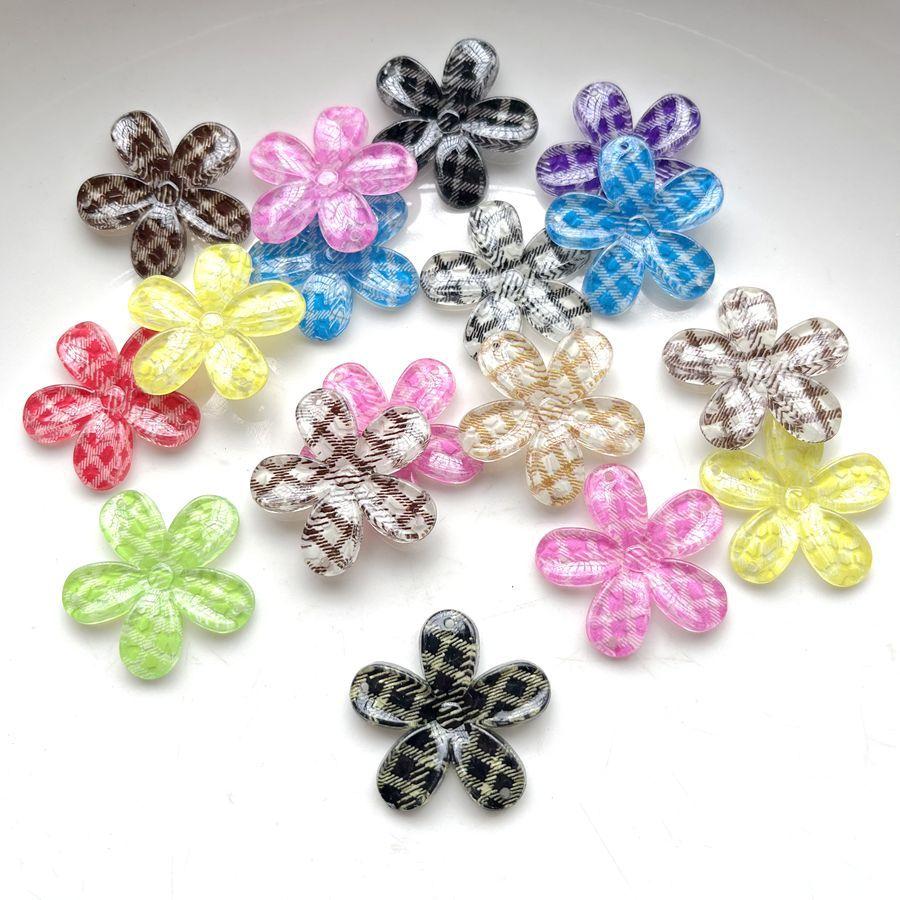 

20 pieces of 30mm flower shaped sewing rhinestone scrapbook suitable for jewelry making DIY charming clothing decoration flowers разноцветный