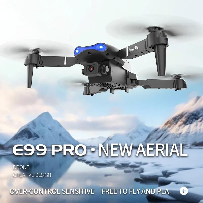E99 Pro Drone RC Dobrável 4K HD Câmera Dupla Fotografia Aérea Quadcopter Posicionamento de Fluxo Ótico Altitude Hold Brinquedos Drone Presente