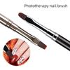 Round Flat Head Nail Art Brush Nail UV Gel Extension Builder Painting Drawing Carving Pen DIY Manicure Tool Set