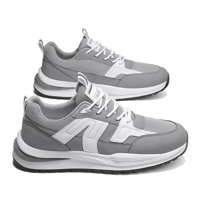 

Универсальные мужские кроссовки для папы, летние сетчатые повседневные дышащие кроссовки с толстой подошвой, износостойкие, нескользящие, спортивные мужские туфли 42 белый