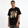 Peace Love Teach Graphic Tee Tie Dye Leopard Print Teacher T-Shirt Pure cotton T-shirt