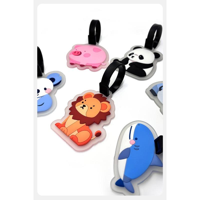 Creative luggage tags, dolphin and koala animal PVC luggage tags, hang tags, check-in tags, airplane travel anti loss, soft rubber luggage tags