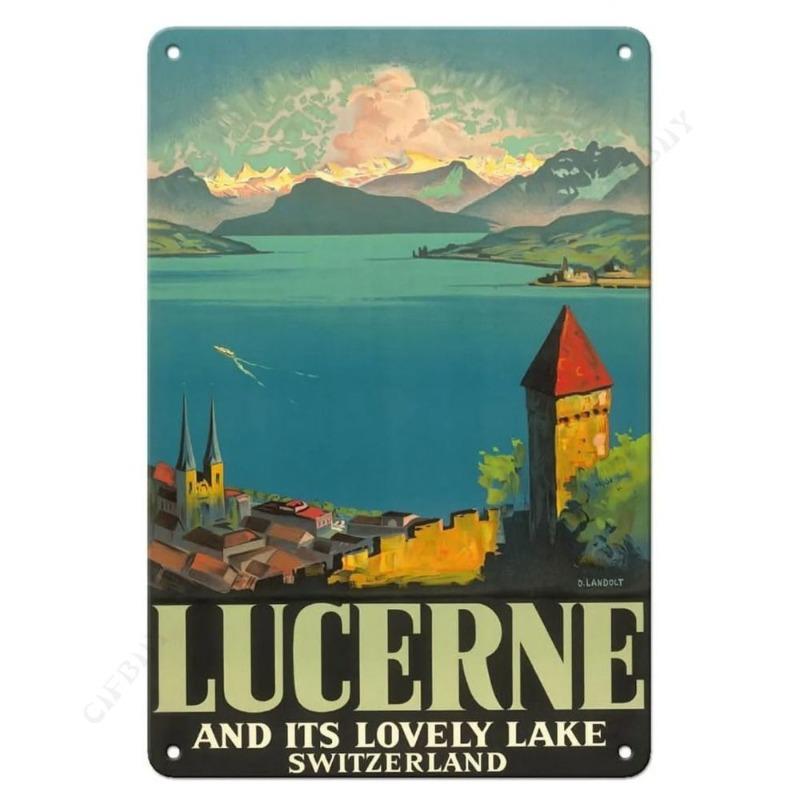 

Vintage Cityscape Metal Art, Urban Wall Decor 20x30cm