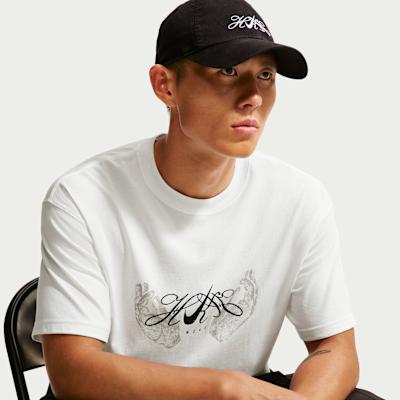 Nike Sportswear T Shirts Men's White Crew Neck Moderate