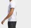 adidas T Shirts Men's White Crew Neck Moderate Straight Fit FM7528