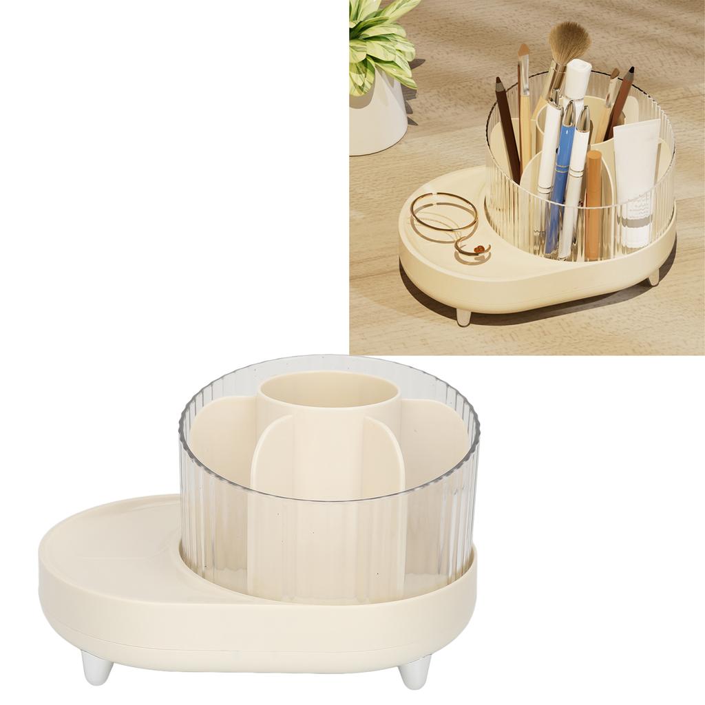 Makeup Brush Holder Case Multi Grids Rotating Cosmetic Brushes Storage Box for Pen Lipstick