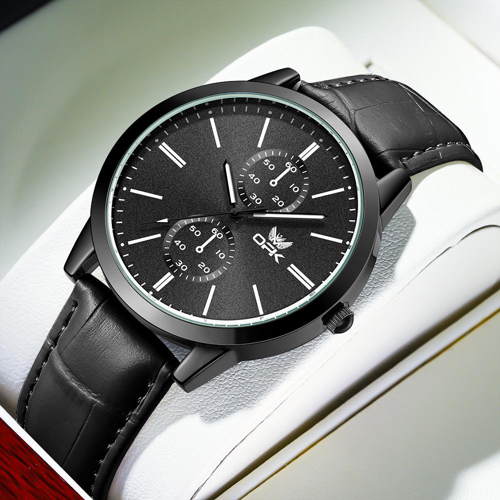 

OPK Brand Simple Scale Two-eyed Men s Quartz Watch Men