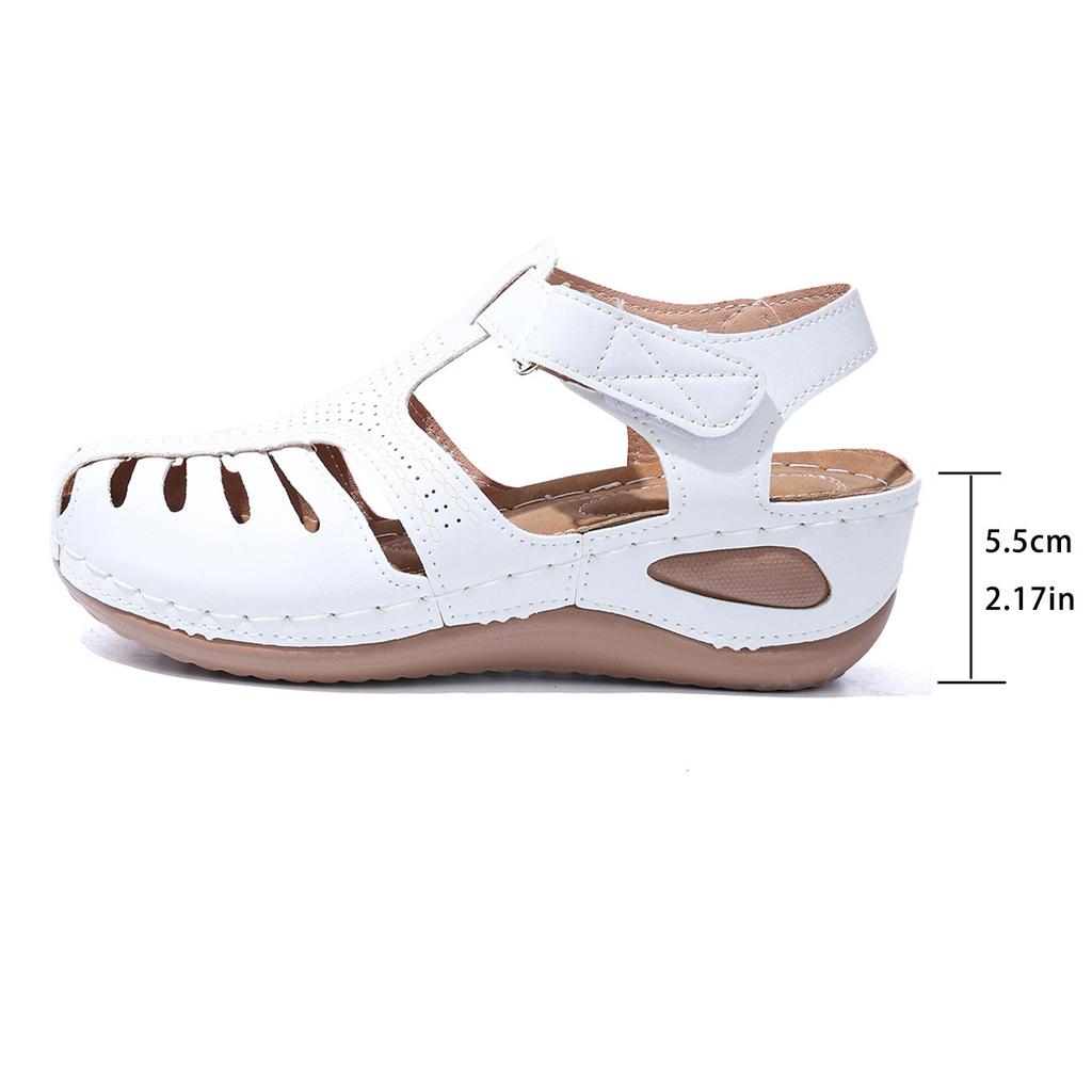 New Summer Wedge Heel Platform Sandals Women's Shoes Large Size Car Line Wedge Heel Bag Head Platform Sandals