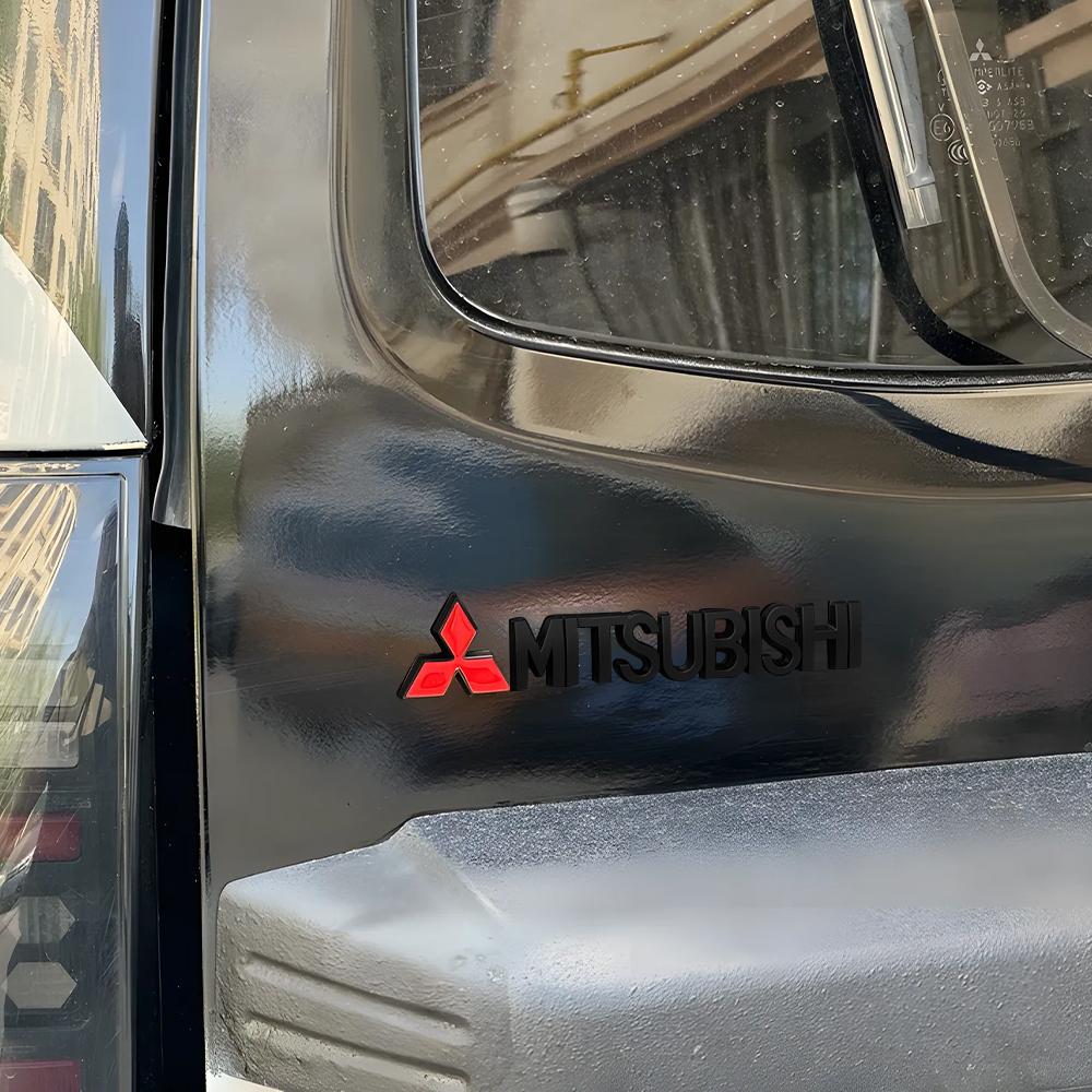 3D Metall Auto Logo Karosseriebuchstaben Motorhaubenabzeichen Aufkleber Auto Dekor Zubehör Für Mitsubishi 9 Ralliart X EX ASX L200 Colt Cross