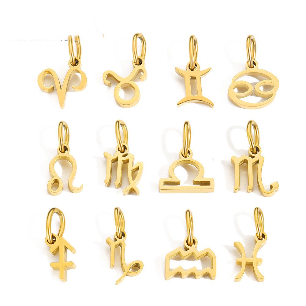 Pendentifs Colliers en Acier Inoxydable Douze Constellations – Design Élégant, Petit et Exquis