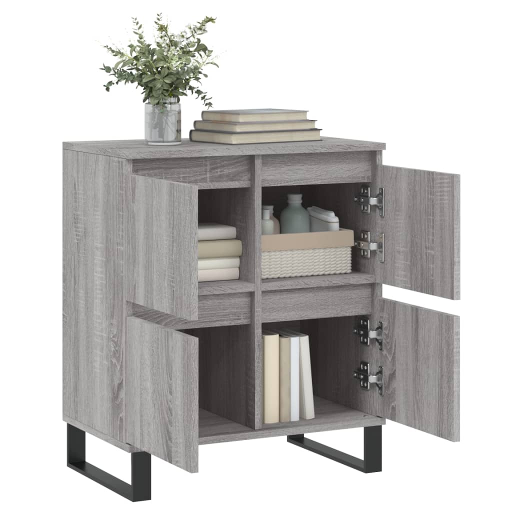 Vidaxl Chest of Drawers, Sonoma Oak Grey, 60X35X70 Cm, Wood-Based Material