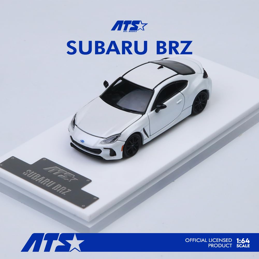 HobbyJAPAN ATS-MODELS Subaru BRZ White 1/64 Finished Model ATS880402