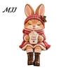 Soft Aesthetic Room Ornaments Christmas Animal Shelf Sitter Figurine, Woodland Statue with Mug, Dangling Leg Detailed Texture Figurines Mantel Decor,
