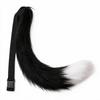 Furry Fox Tail Cosplay Prop Adults - Black White Gradient Brown Tip Solid Colors Anime Convention Party Costume Accessory