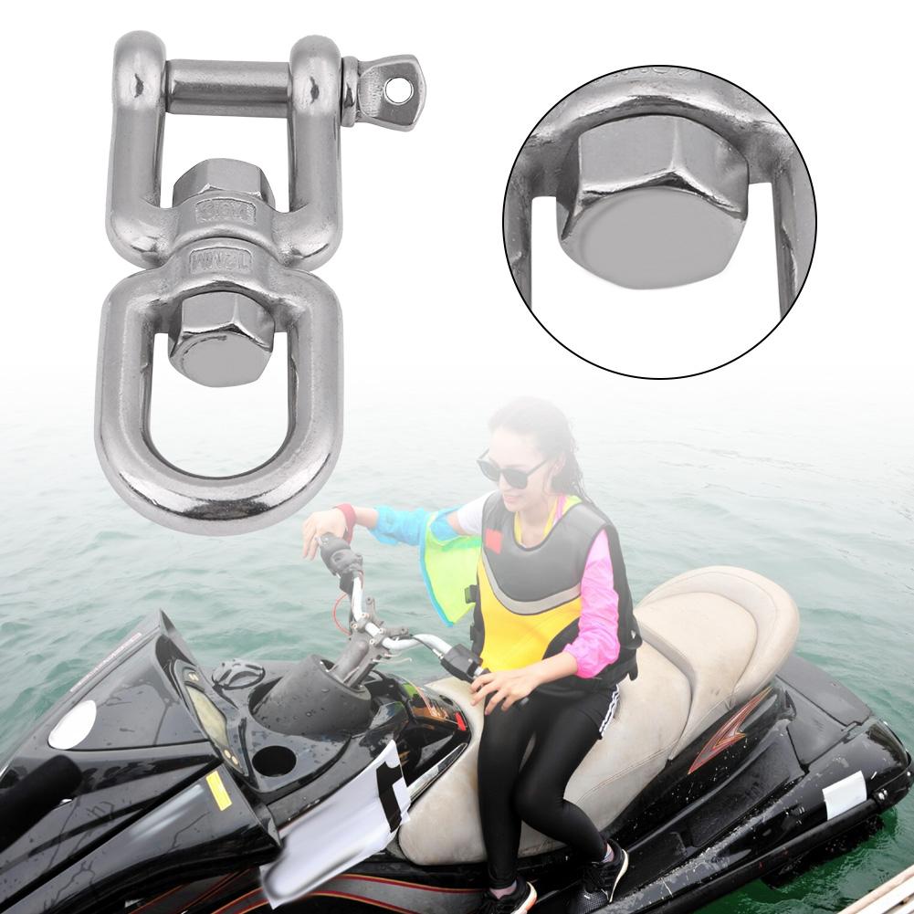 Heavy Duty 304 Stainless Steel Swivel Ring Snap Rolling Shackle Device(12mm)