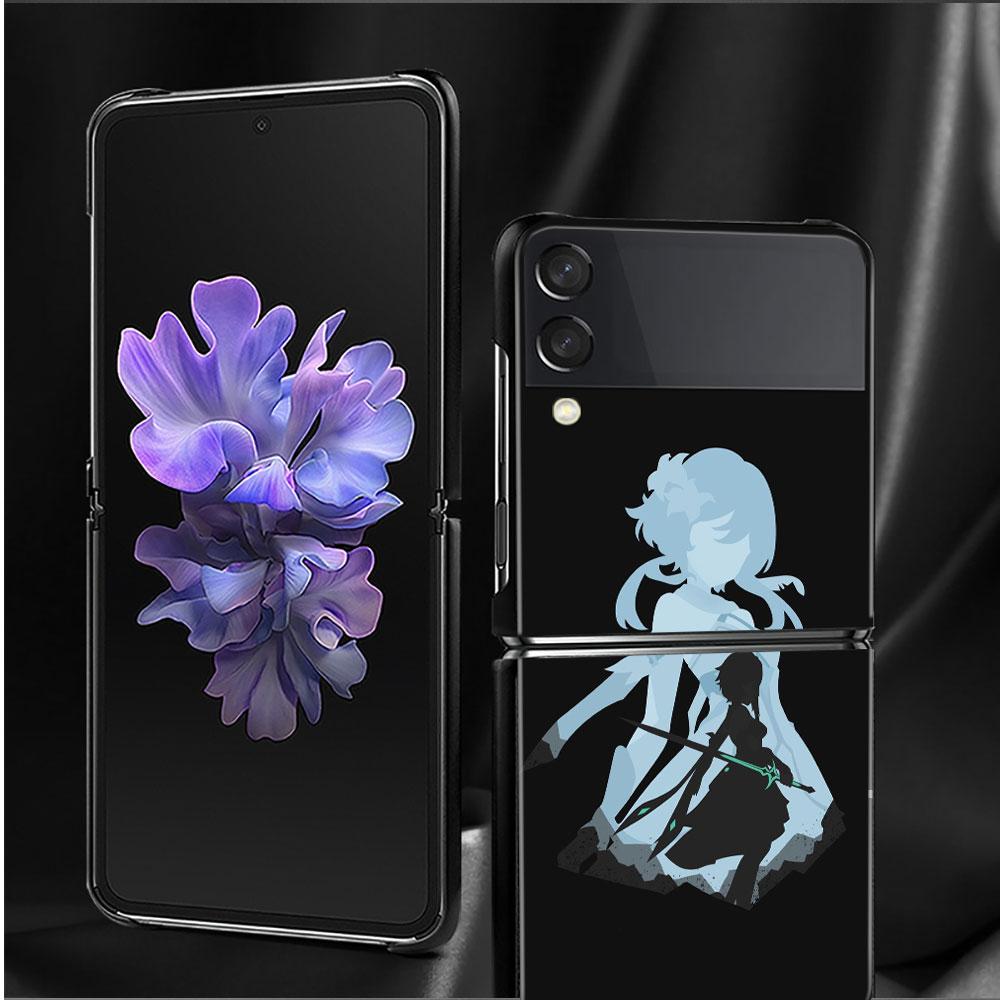 Pc Genshin Impact Anime For Samsung Galaxy Z Flip3 5g Zflip3 Zflip Flip Hard Phone Cover