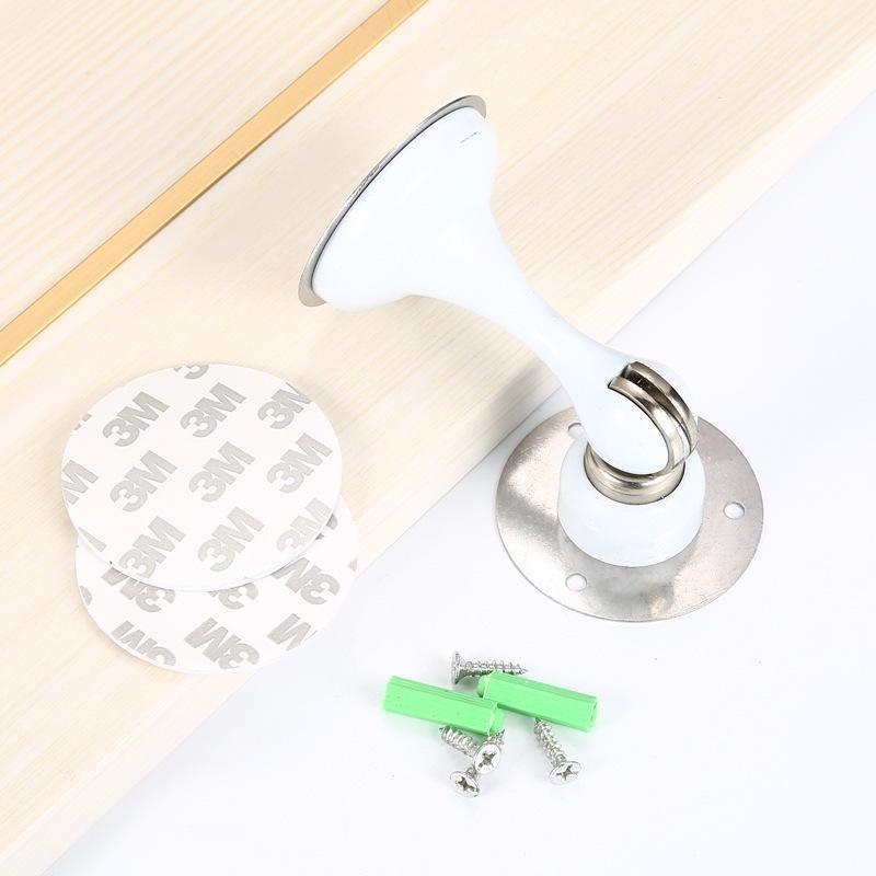 1PCS Magnetic Door Stop Stainless Steel Nail-free Door Stopper Door Catch Door Holder for Wall Protector