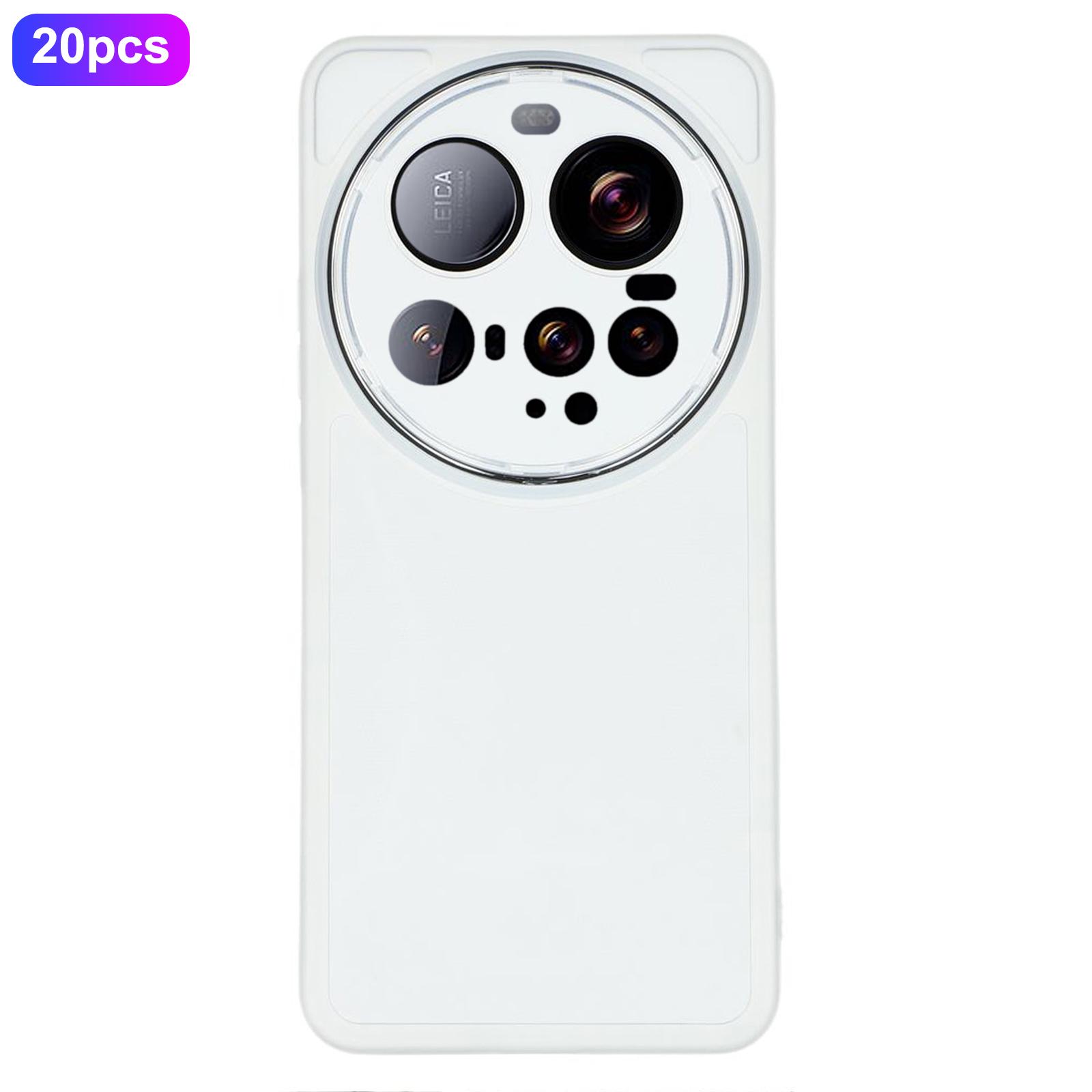 

Bulk Purchasing 20Pcs For Xiaomi 15 Ultra Case Electroplated Camera Frame TPU Phone Cover Precise Cutouts Transparent White