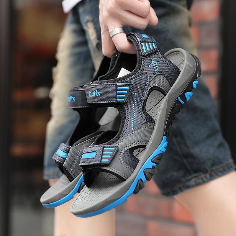 Premium Cowhide Leather Mens Beach Sandals With Breathable Sport Casual Comfort