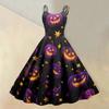 Women's Casual Sleeveless Off Shoulder Dress with Print for Party and Festive Wear