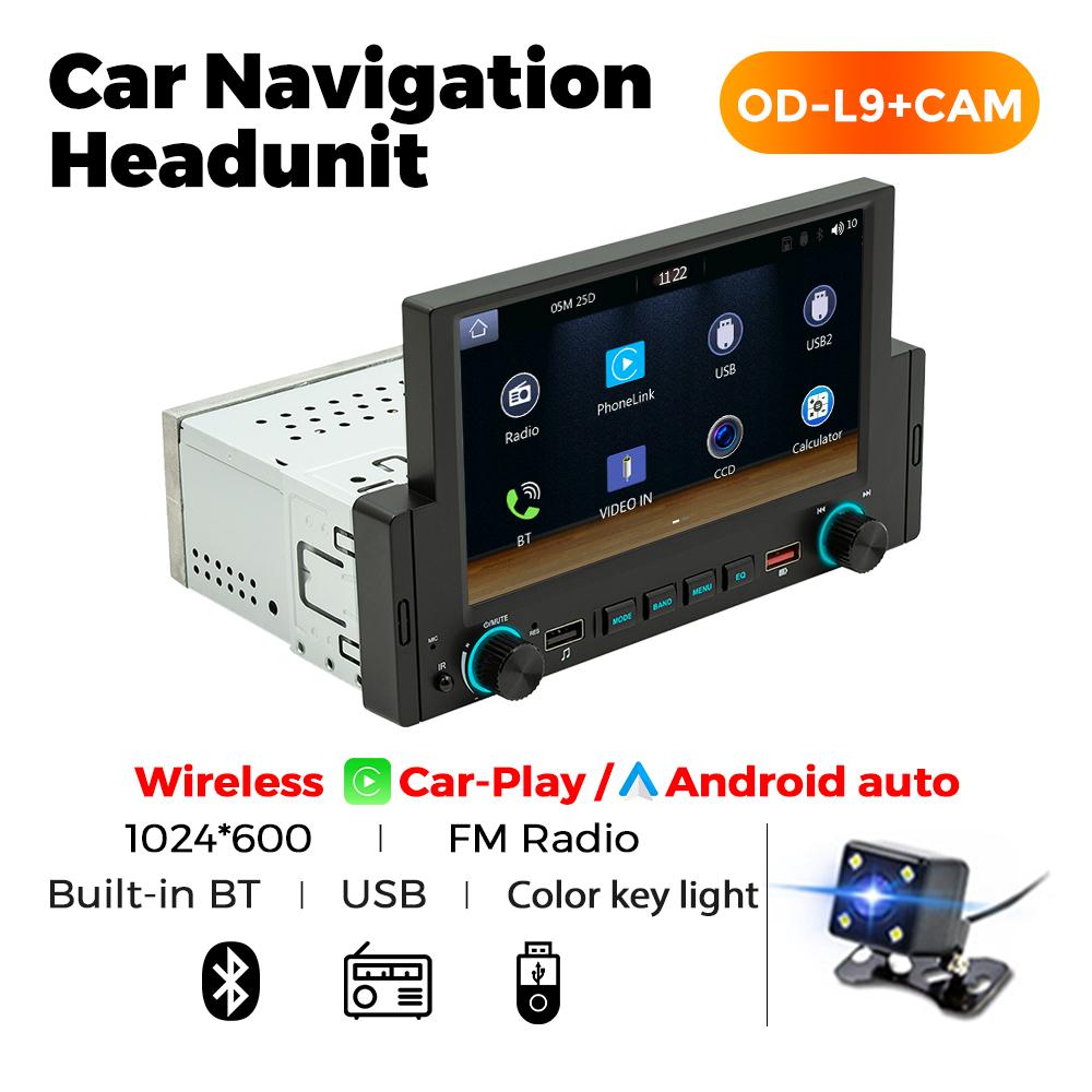 1 Din MP5 Multimedia Player Car Radio 6.2 Inch Touch Screen Support Carplay Android Auto FM Aux Input BT USB Universal Autoradio