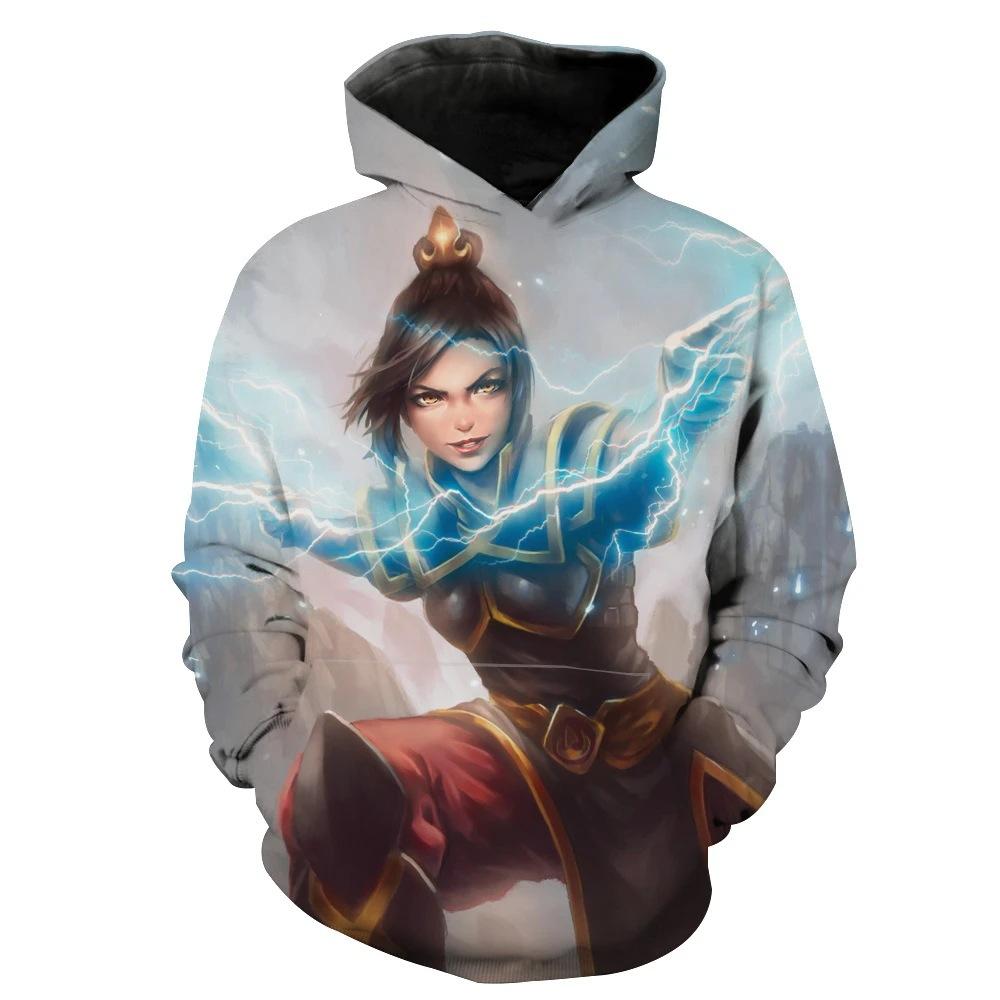 Women Men Anime Costume Hoodie Avatar The Last Airbender Pullover Unisex Outfit for Autumn Winter