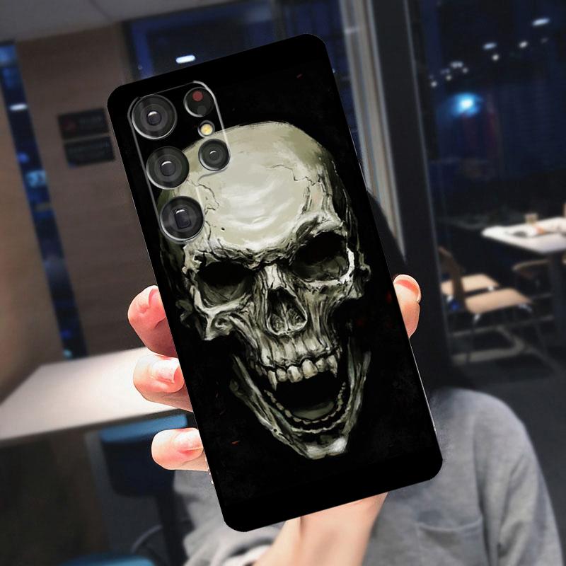Gothic Fashion Skull Cover For Samsung Galaxy S25 Ultra S24 S22 S21 S23 Plus S20 FE S9 S10 S24 FE Phone Case