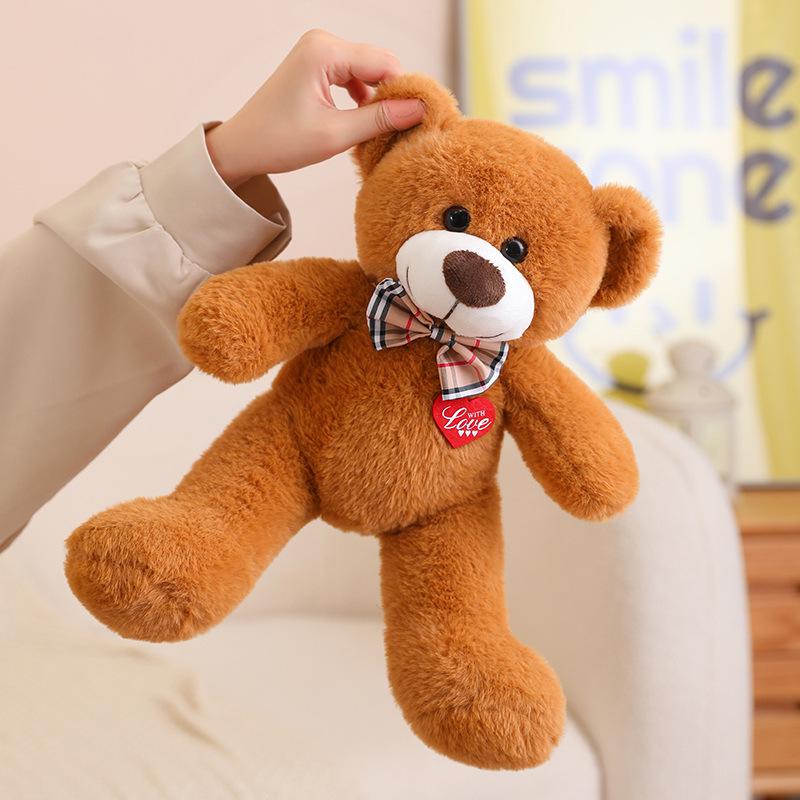 Bow Tie Heart Teddy Bear Plush Toy - Creative Valentine's Gift for Her