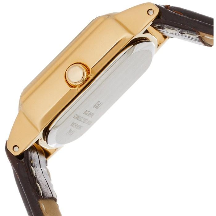 Citizen Q&Q Women's Watch Waterproof (Brown / Leather Band) Analog Square Dial Gold QA69-103