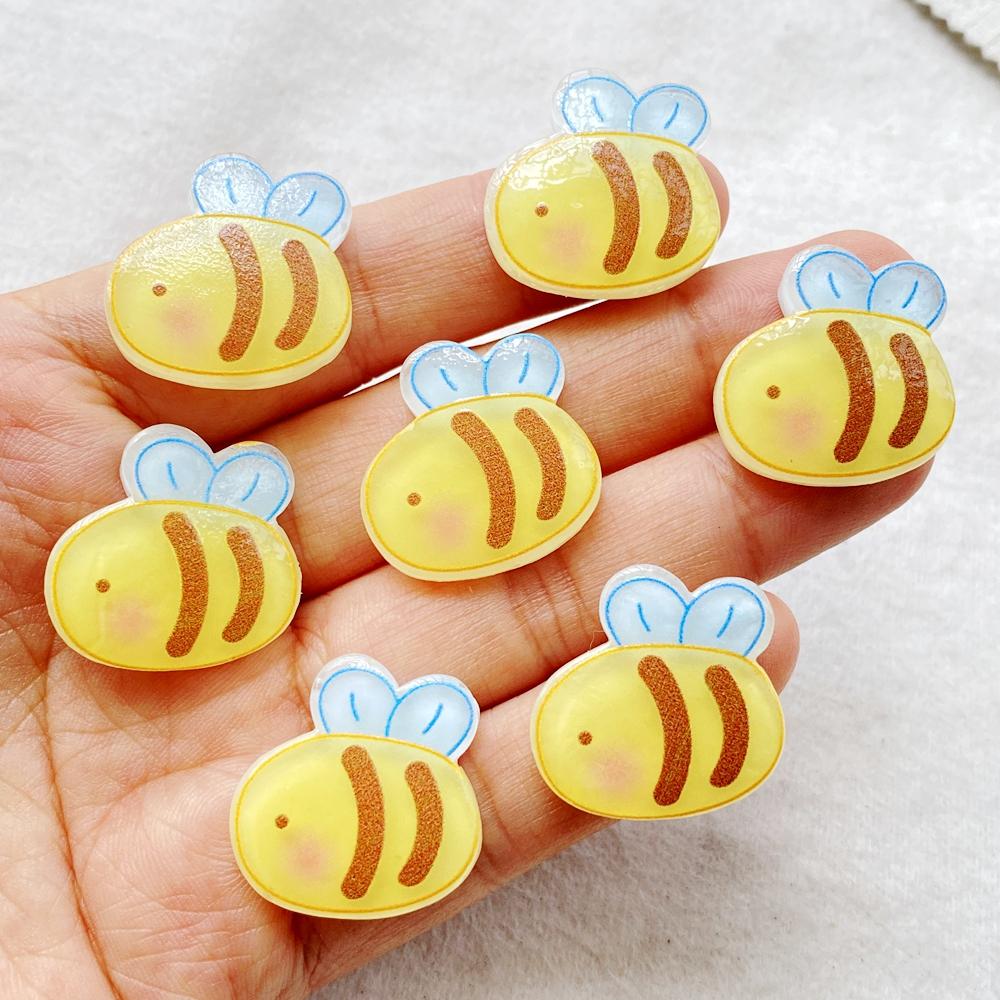 

10pcs Colorful Glitter Bee Flatback Rhinestone Applique DIY Wedding Scrapbook Charm Decor DIY Jewelry Making Crafts