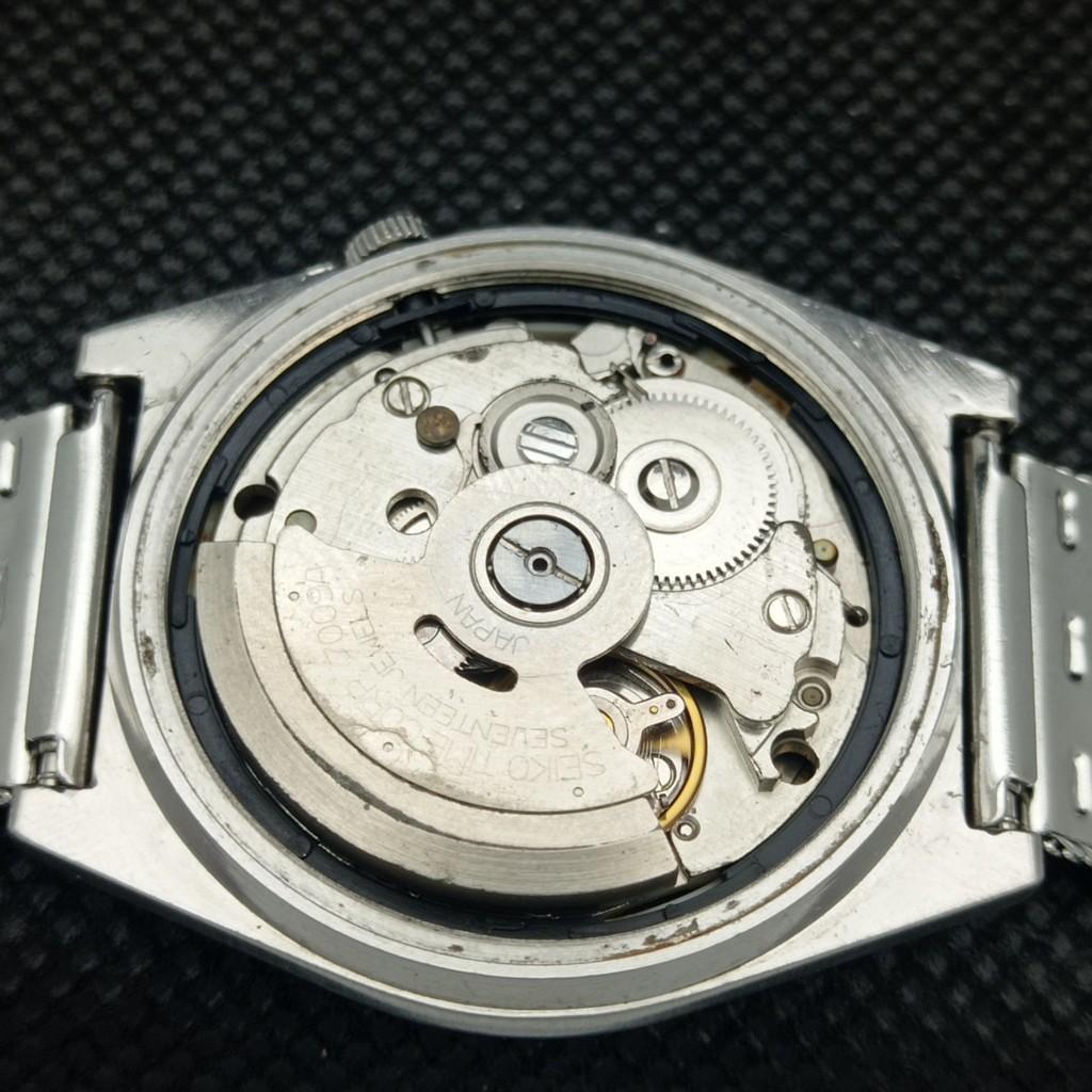 USED VINTAGE SEIKO 5 AUTOMATIC 7009A JAPAN MENS D/D BLACK WATCH 602-a313580-2 SKU602-a313580