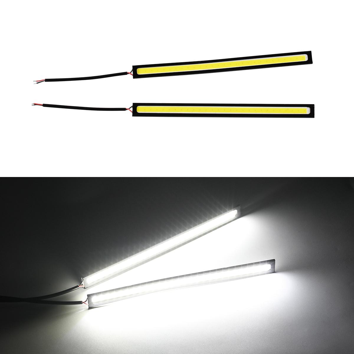 

2PCS 17CM Universal 12V DRL LED COB Daytime Running Lights for Car Truck SUV White Blue Pink Car Styling Bar Lamp белый