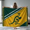 Australian Wallabies Print Flannel Blanket High Quality Warm Comfortable Cover for All Seasons Perfect for Gifts Home Decor