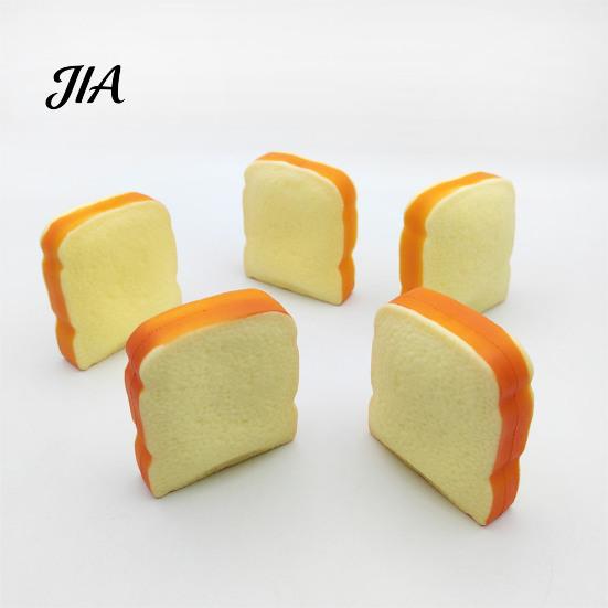 Relaxation Bread Toy 1/2Pcs Simulated Toast Stress Relief Toy, Sliced Squeeze Sensory Anxiety Gadget Soft Stretchy Fake Food Fidget for Kids