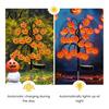 Outdoor Ambient Illumination Solar Pumpkin Stake Lights, LED Glowing Garden Light, Halloween Auto Sensing Lawn Lamps Yard Lantern, IP65 Waterproof