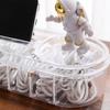 Plastic Data Cable Storage Box Transparent Large Capacity Data Cable Organizer Dust-proof with Cover Data Line Storage Container