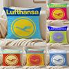 D-Deutsche Lufthansa Pillow Case Sofa and Living Room Decorative Cushion Covers Dust-proof and Mite-proof Invisible Zipper