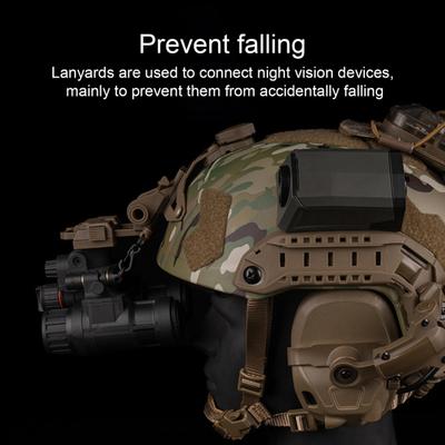 Cordón Antiperdida para NVG Rotación de 360 Grados Montaje para Casco Gafas de Visión Nocturna Correa de Cuerda Telescópica para Sistema de Montaje NVG de Tres Orificios WILCOX L2 G05