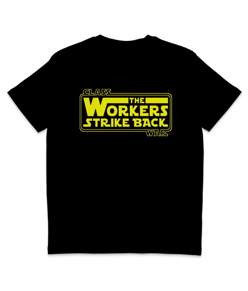

Class War - The Workers Strike Back - Yellow Text - Organic T-Shirt - Protest S