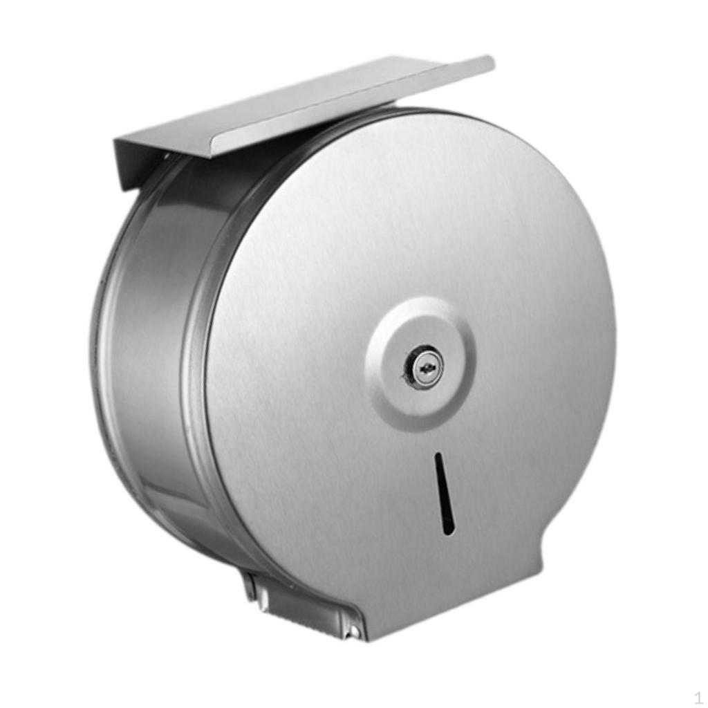 Commercial Jumbo Toilet Paper Dispenser 10 Inch Bath Roll Holder Large Capacity Elegant Wall Mount