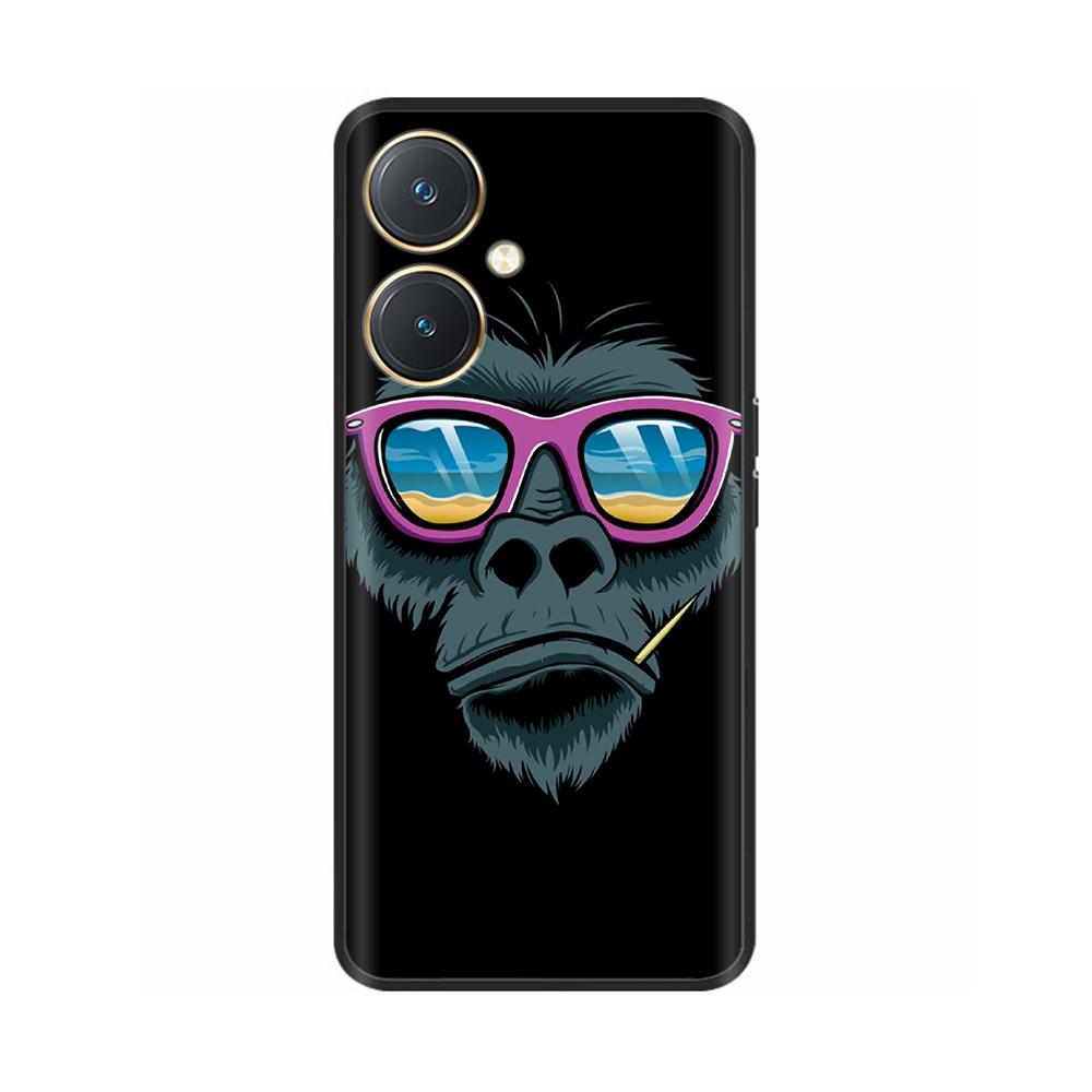For Vivo Y27 Case Black Cover Skull Wolf Silicone Soft Back Cases For Vivo Y27 5G Phone Case VivoY27 Y 27 2023 Protective Shell