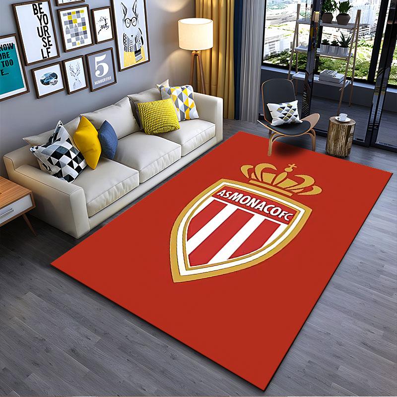 Red Carpet with AS Monaco Logo suitable as a non-slip mat for the living room or bedroom sofa