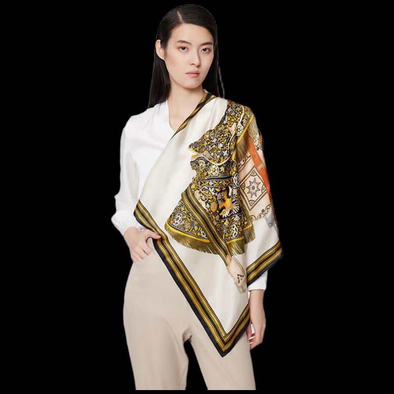 Aisyalan A-S034 Vivian Floral Silk Scarf