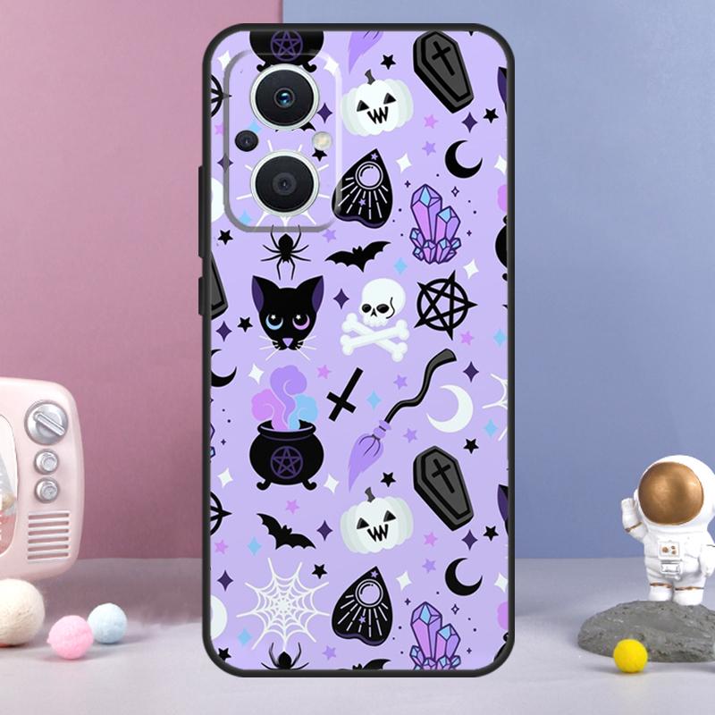 Witches Cat Moon Funda For OPPO Reno 12 F 11F 13F 14F 10 11 13 14 Pro 7 8 Lite OPPO Find X9 X6 X5 X8 Pro Case