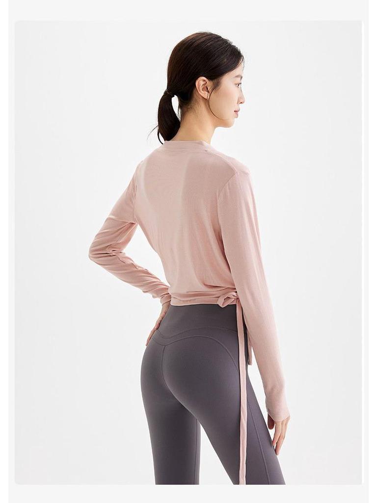 Traje de Yoga Fino de Forro Polar de Manga Larga para Mujer Otoño/Invierno 2023 con Cobertura Deportiva Transpirable.